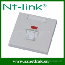 1 Port 45 Degree Shutter 86x86cm UTP RJ45 Faceplate